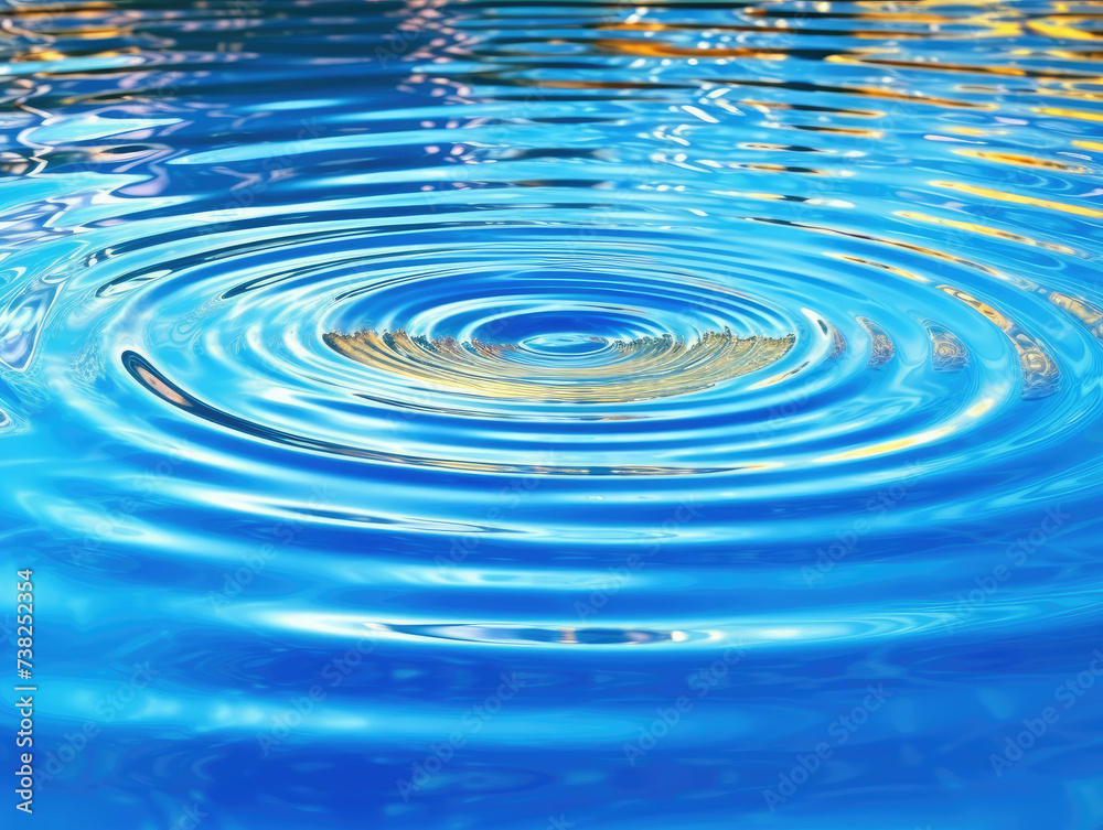 Blue Pool With Ripples in the Water Blue Pool With Ripples in the Water