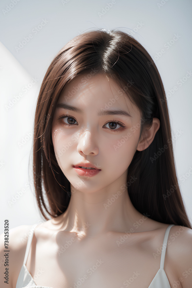 Gorgeous Asian Young Female Model - Fashion or Cosmetics Model - Surreal Beauty with Perfect Fine Features - Beautiful Smooth Hair Gorgeous Asian Young Female Model - Fashion or Cosmetics Model - Surreal Beauty with Perfect Fine Features - Beautiful Smooth Hair