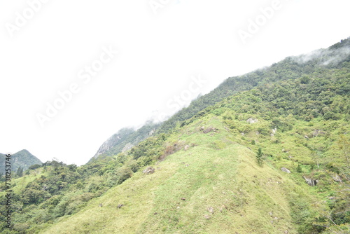 Mountain ranges in Devil's Staircase Road, Kalupahana, Sri Lanka. photo