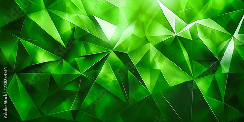 Green Geometric Pattern, Abstract Background, Modern Design and Texture