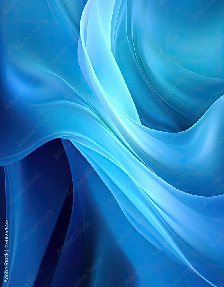 Obraz premium Close Up of Blue Background With Waves