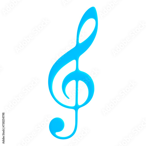 3D Treble clef