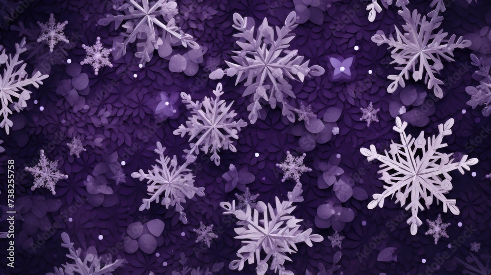 Background with snowflakes in Grapevine color. Background with snowflakes in Grapevine color.