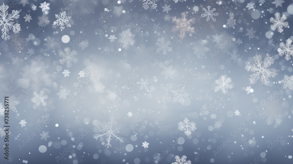 Background with snowflakes in Gray color.