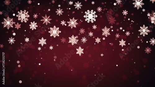 Background with snowflakes in Garnet color