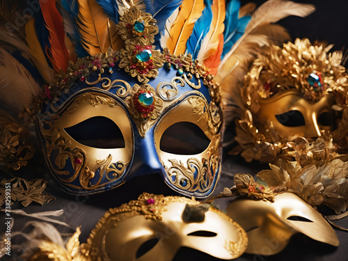Traditional venetian carnival mask in Venice