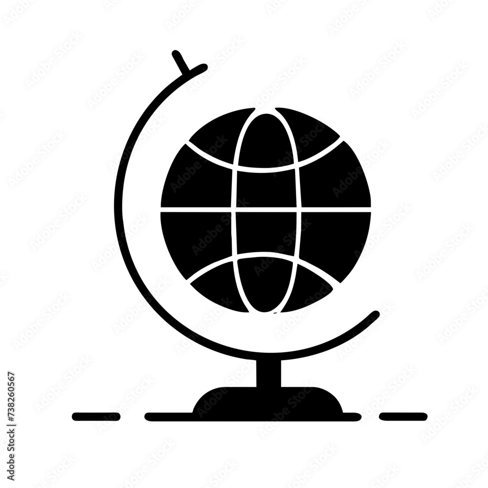 Globe icon symbolizing the world and earth, capturing the essence of global connectivity and unity Globe icon symbolizing the world and earth, capturing the essence of global connectivity and unity