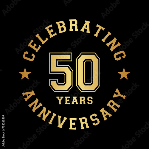 50 years anniversary celebration design template. 50th vector and illustration.