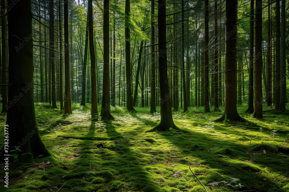 Obraz premium beautiful green forest