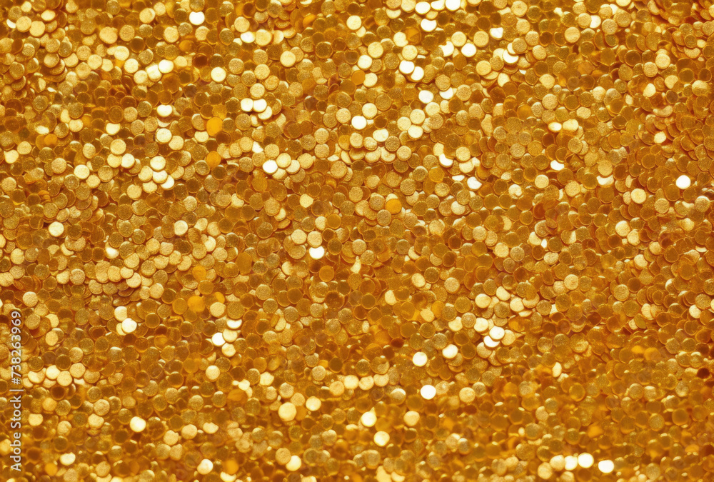 Sparkling Gold Glitter Background With Small Circles Sparkling Gold Glitter Background With Small Circles