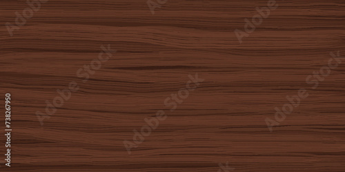 Uniform walnut wooden texture with horizontal veins. Vector wood background. Lining boards wall. Dried planks