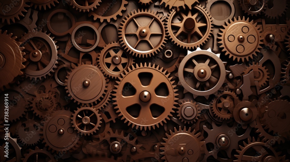 Gears Background in Brunette color. Gears Background in Brunette color.