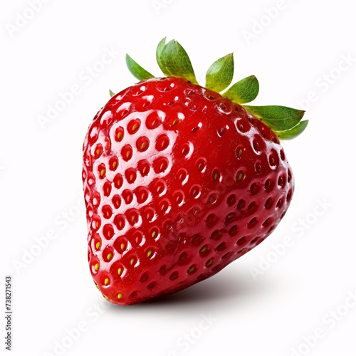 strawberry isolated on white background, clipping path, full depth of field, high quality photo
