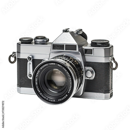 Close up of a camera isolated on white or transparent background