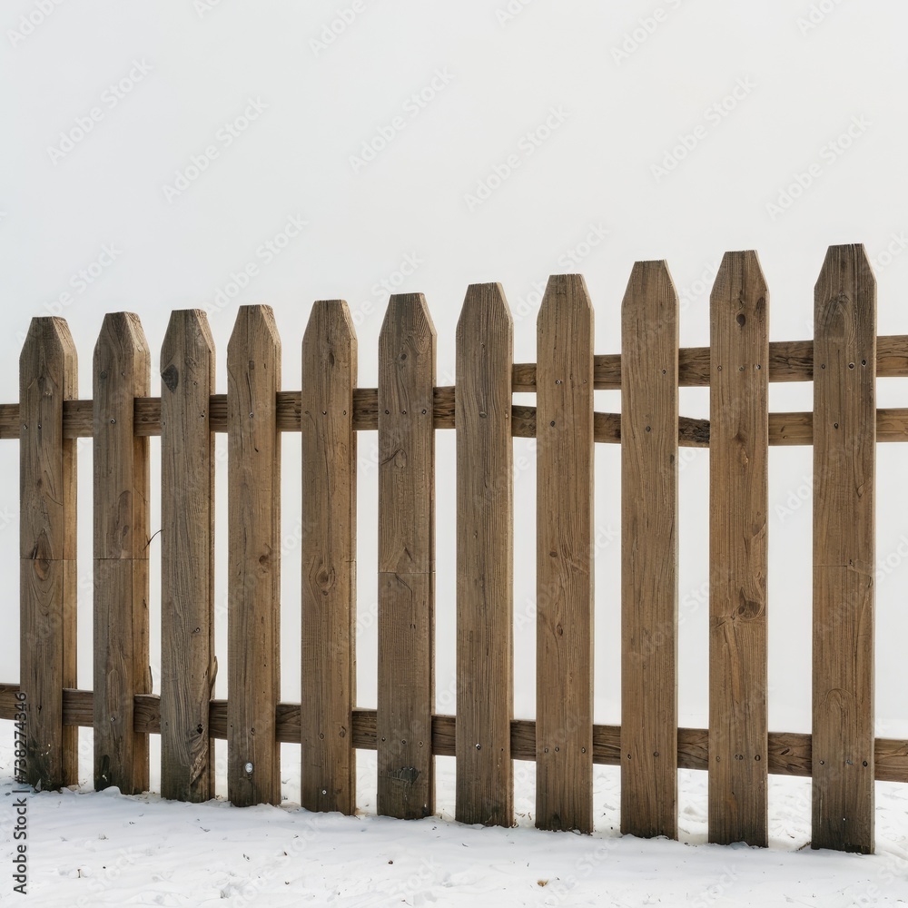 wooden fence on white
