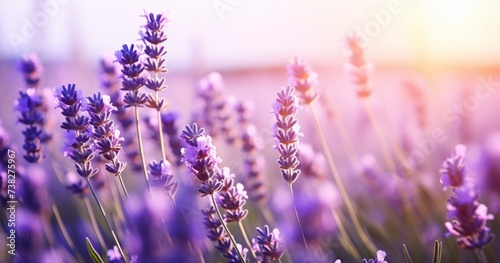 Lavender Flowers Blooming, A Violet Vista Swaying to the Rhythm of the Wind, Ready for Harvest