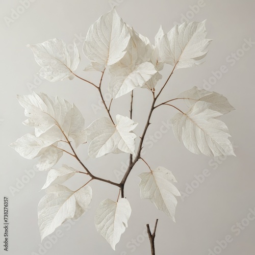leaves on white background 