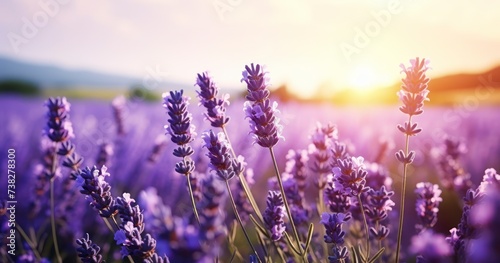 Fields of Violet Fragrance in Bloom, Swaying Gently in the Wind, A Testament to Nature's Aromatherapy