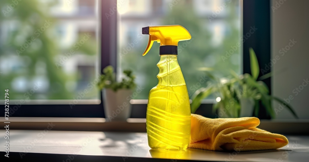 Refresh and Revitalize - The Superior Spray Bottle Solution for Impeccable Household Cleanliness - obrazy, fototapety, plakaty 