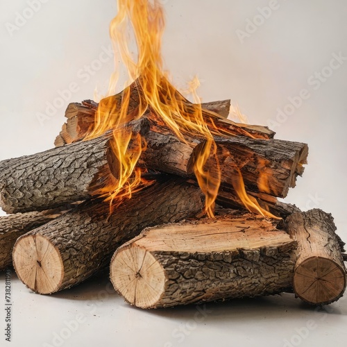 wood burning in fireplace 