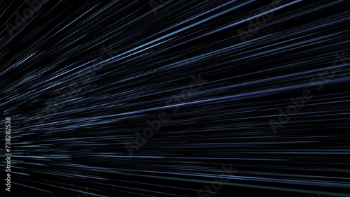Hyperspace Jump side view. Lightspeed Tunnel. Speed of Light Concept 4K. 25fps