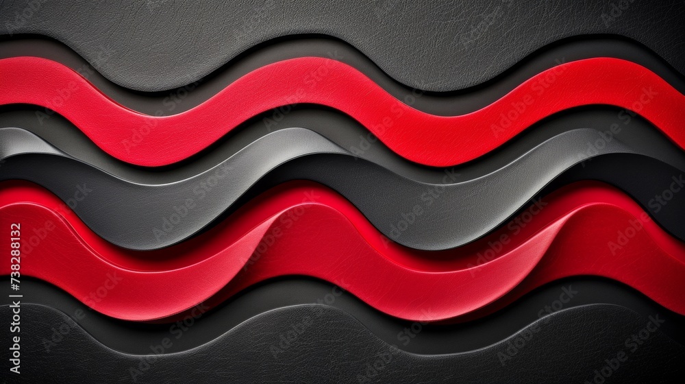 Dark matte 3d wavy smooth background in black and red colors aesthetic concept Dark matte 3d wavy smooth background in black and red colors aesthetic concept