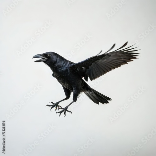 raven on a white background  © Садыг Сеид-заде