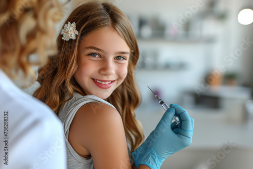Vaccinations for children's health. photo