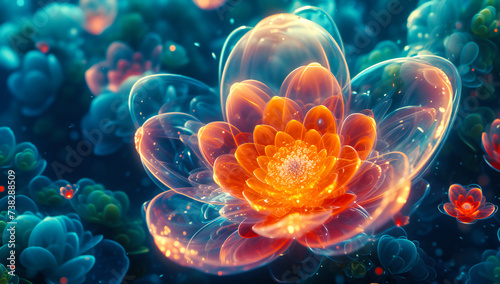 Floral Fantasy, A Digital Bloom of Fractal Beauty, Where Art Meets the Essence of Nature