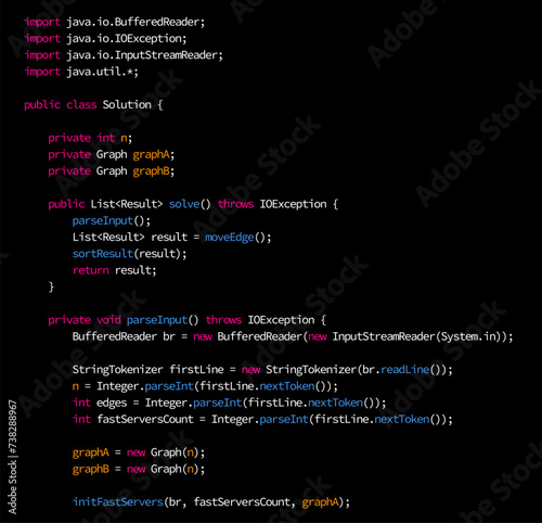 Background with source code