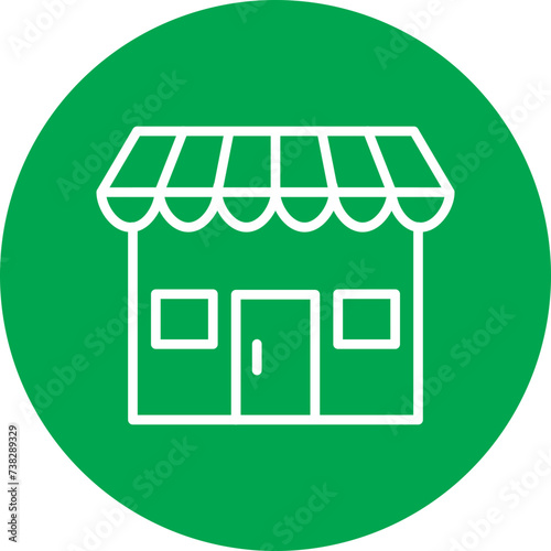 Store Line Circle Icon