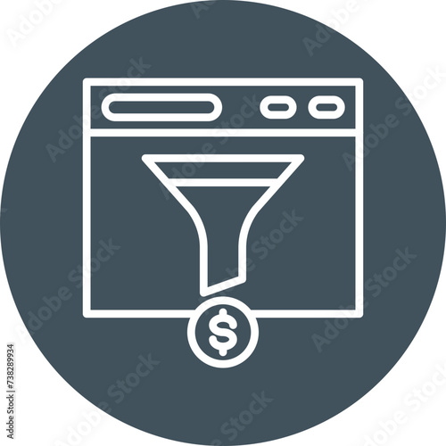 Conversion Line Circle Icon