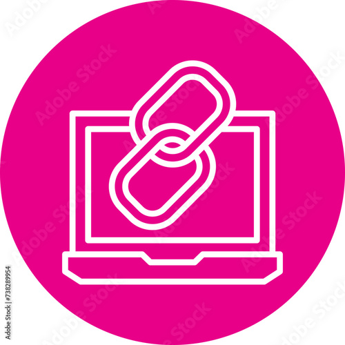 Backlink Line Circle Icon