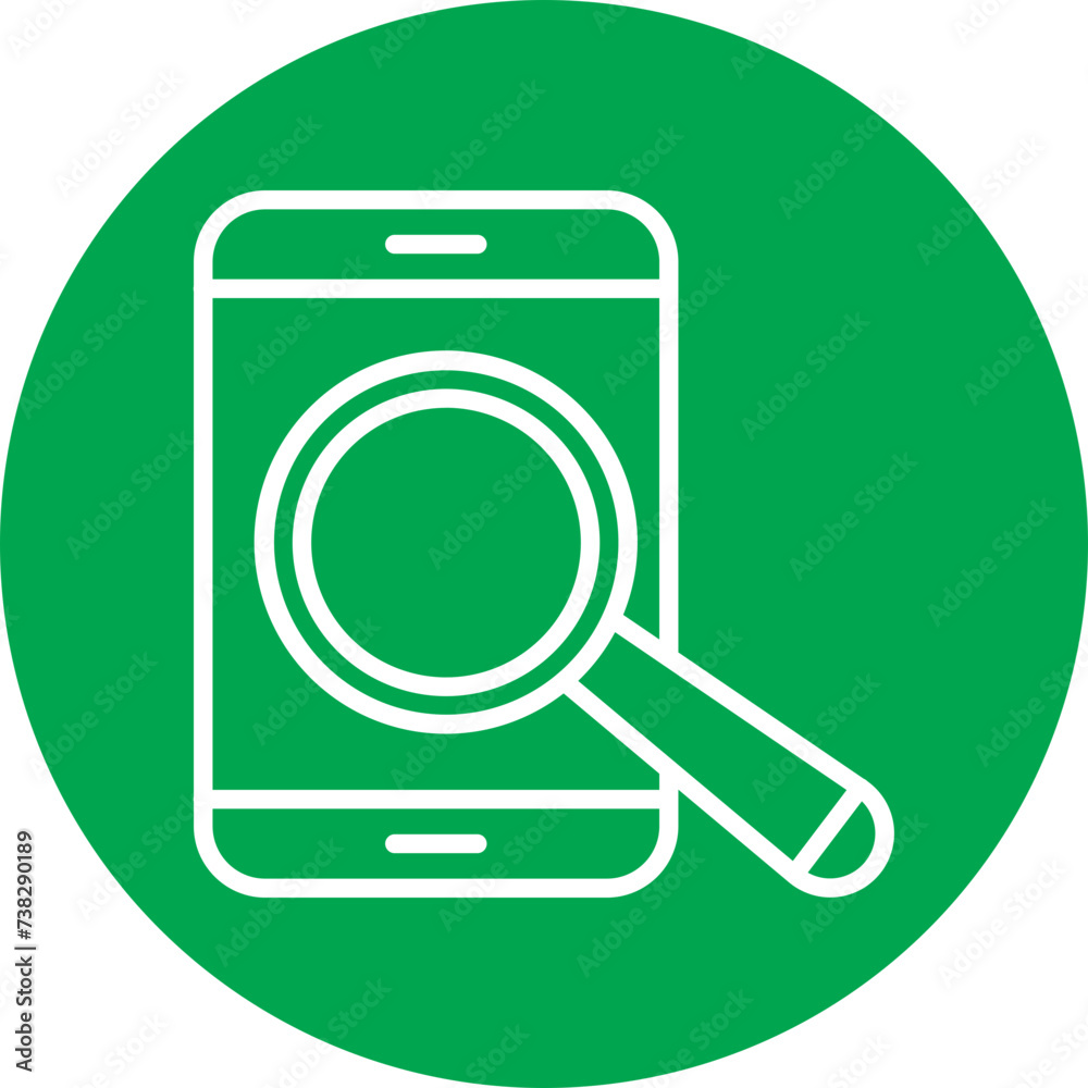 Mobile Search Line Circle Icon Mobile Search Line Circle Icon