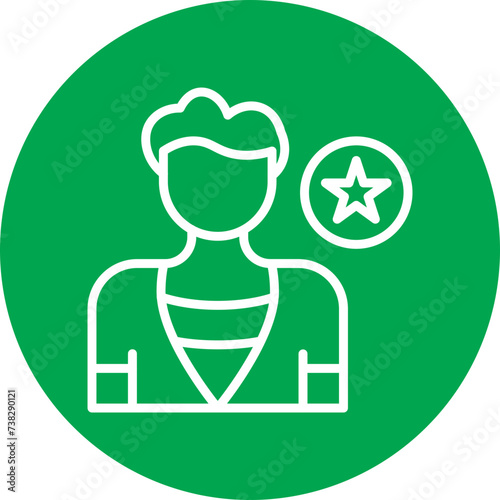 Influencer Line Circle Icon