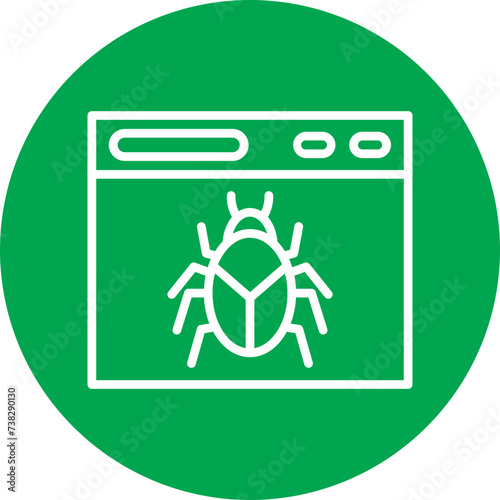 Crawler Line Circle Icon