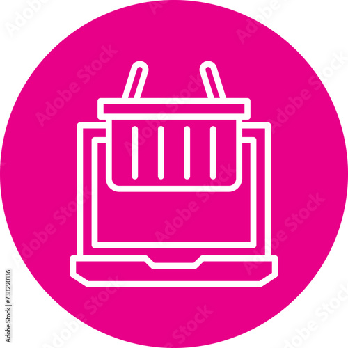Ecommerce Line Circle Icon