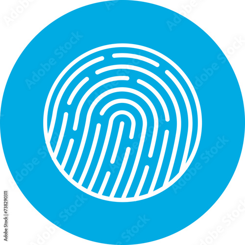 Biometrics Line Circle Icon