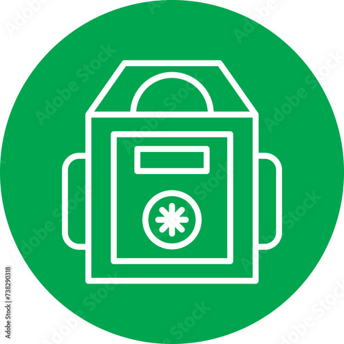 Cryonics Line Circle Icon