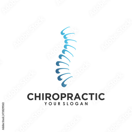Chiropractic spine logo design with premium concept