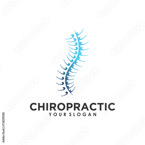 Chiropractic spine logo design with premium concept