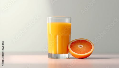 Fresh orange juice, a healthy drink for a vibrant summer generated by AI