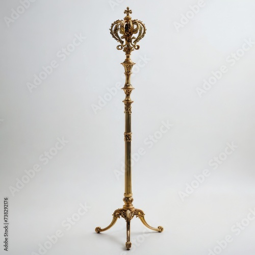 antique golden magic staff 
 photo