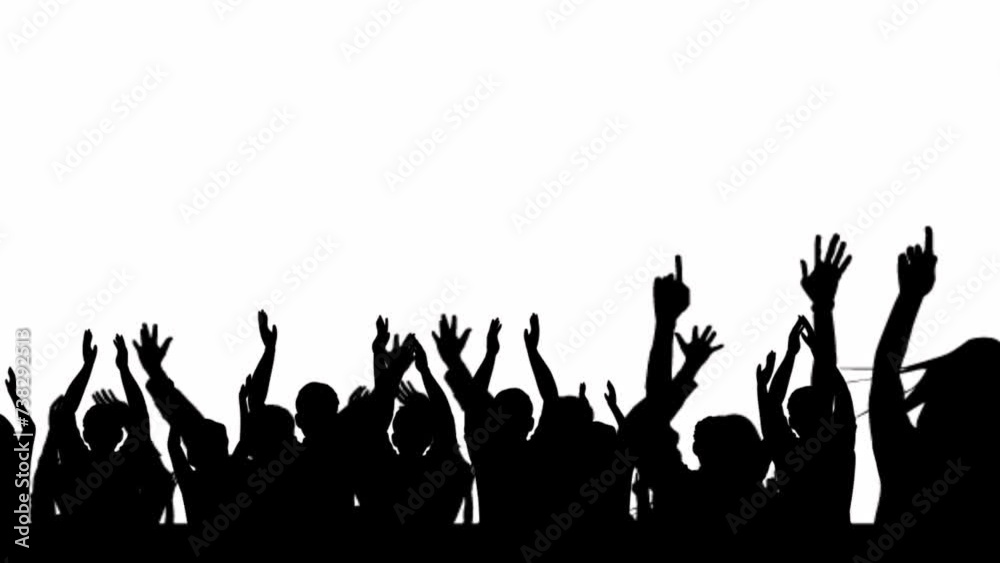 Animated videos of crowded audiences' shadows Animated videos of crowded audiences' shadows