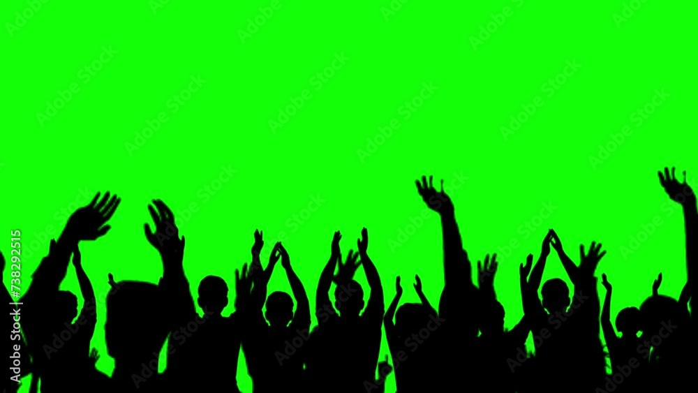 Animated videos of crowded audiences' shadows Animated videos of crowded audiences' shadows