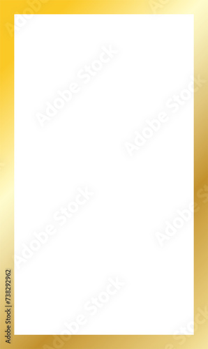 Gold frame. Golden realistic square border. Modern gold frame for celebration, card, christmas banner. transparent, png