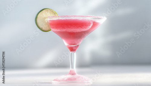 Fresh fruit cocktail in a glass, perfect for summer refreshment generated by AI