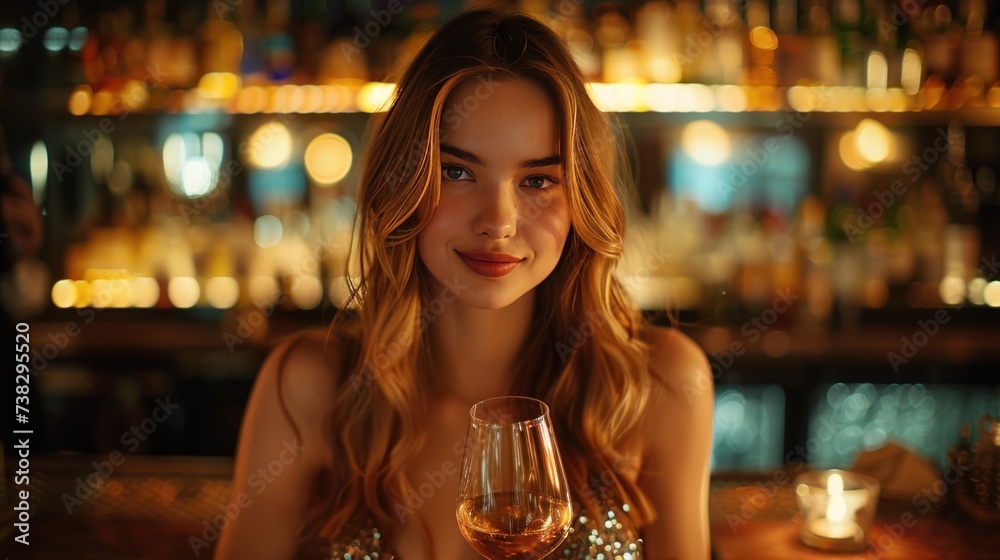 Elegant Woman Enjoying Wine Elegant Woman Enjoying Wine