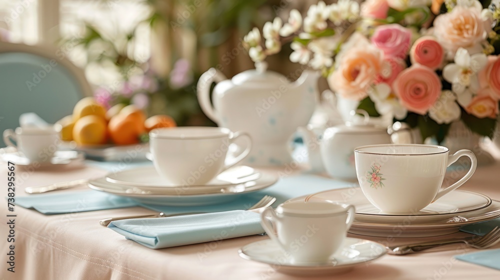 Elegant Easter Brunch Table Setting Elegant Easter Brunch Table Setting