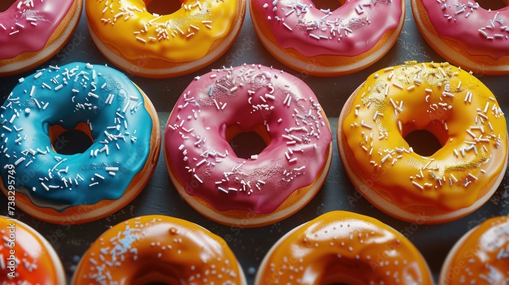 Background of colorful donuts Background of colorful donuts